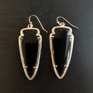 Kendra Scott Skylar Gold Earrings in Black